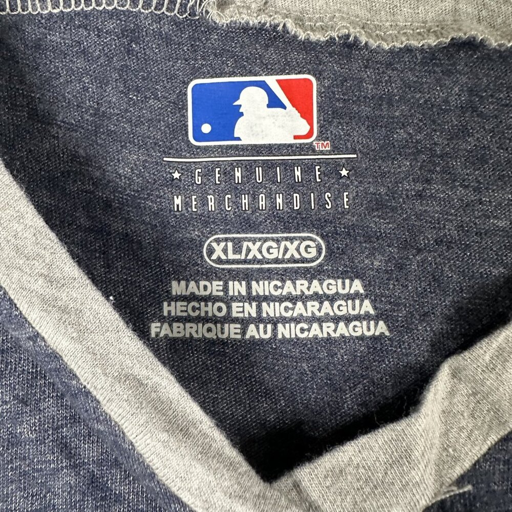 Atlanta Braves Shirt Womens‎ XL Blue Gray MLB Baseball Tee Short Sleeve Genuine - Picture 4 of 9
